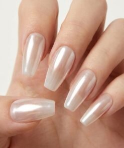 Cat-Eye Luminous Pearl Shimmer Glazed Press-On Nails