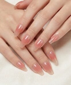 Cat-Eye Pink Ombre Gradient Glossy Press-On Nails
