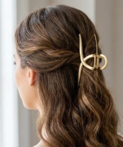Matte Gold Loop Hair Claw Clip