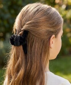 Black Plush Hair Scrunchie