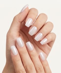 Cat-Eye Shimmering White Glossy Press-On Nails