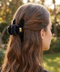 Black Plush Hair Scrunchie