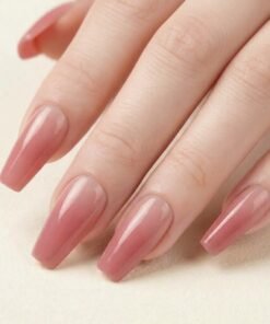 Cat-Eye Glossy Pink Press-On Nails