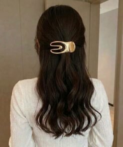 Gold Abstract Liquid Metal Hair Claw Clip