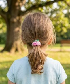 Fruit Charm Hair Scrunchies Set of 4