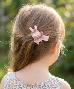 Bunny and Grape Charm Hair Clips Set of 2
