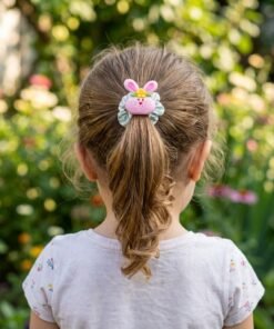 Bunny Charm Hair Scrunchies Set of 4